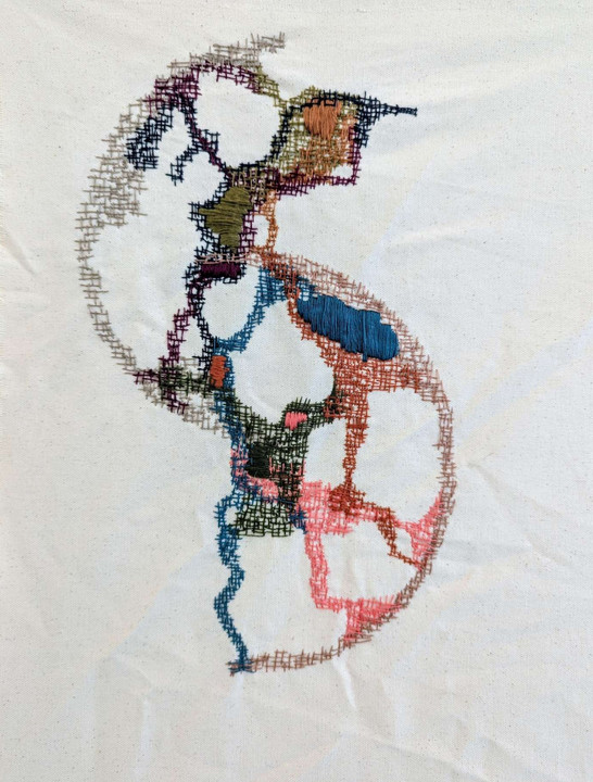 Missy, <i>Astre</i>, 2025, broderie, 33 x 44 cm. - Missy