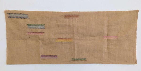 Missy, <i>Coded</i>, 2025, broderie, 129 x 55 cm. - Missy