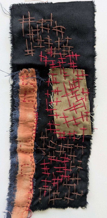 Missy, <i>Recherche 2</i>, 2025, broderie, dimensions non précisées. - Missy